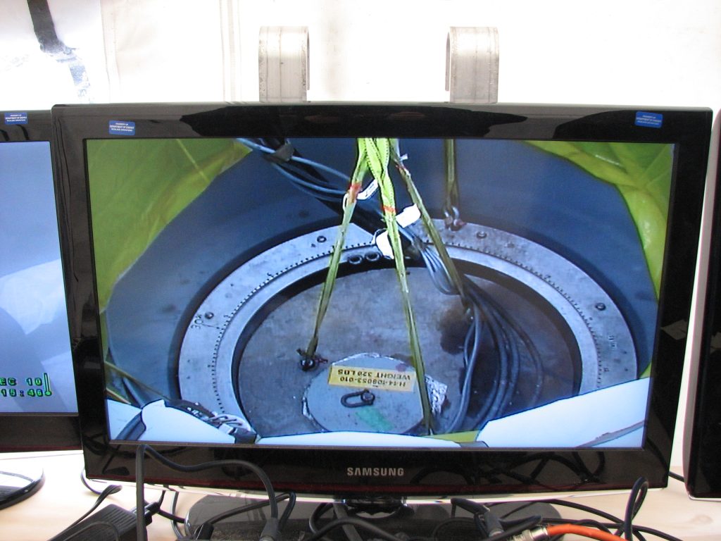 a close up of a nuclear waste tank