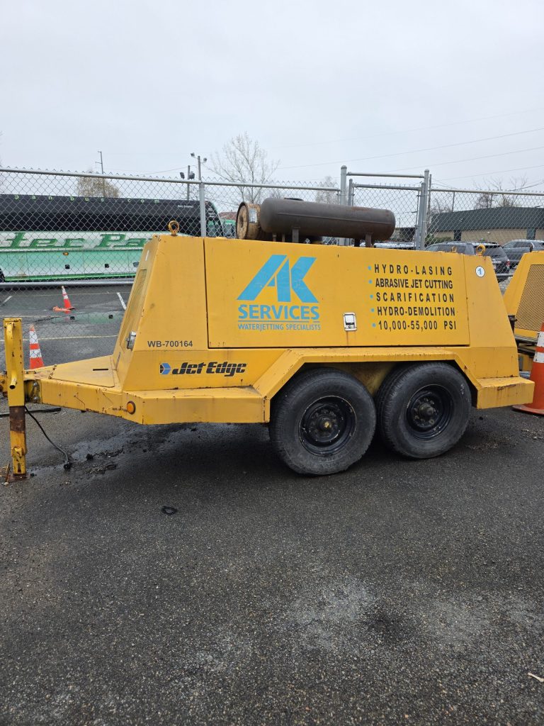 Side view of Jet Edge pump for sale.