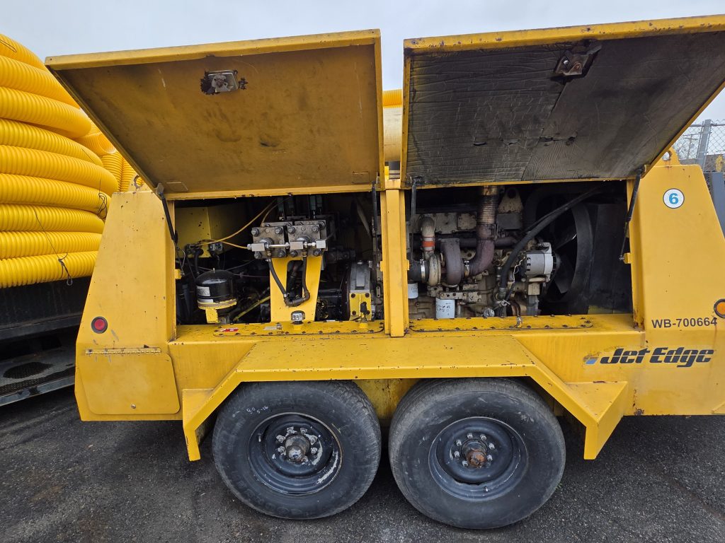 Engine view of Jet Edge pump for sale.