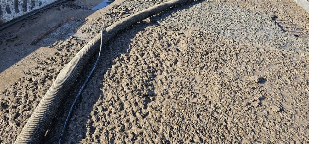 The surface after hydrodemolition.